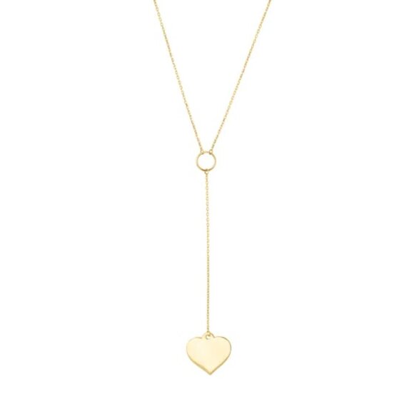 10K Lariat Heart Necklace
